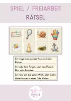Vorschau - Spiele - Rätsel/ Was bin ich? - Spiel/ Freiarbeit - Deckblatt