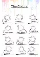 Vorschau - Mal- und Bastelvorlagen - The Colors - Arbeitsblatt für Englisch-Anfänger! - Seite 1