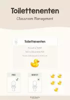 Vorschau - Anderer Materialtyp - Classroom-Management: Toilettenenten - Deckblatt