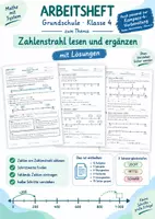 Vorschau - Arbeitsblätter - Arbeitsheft zum Thema Zahlenstrahl lesen und ergänzen – fit für Kompass 4 - Deckblatt