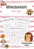 Vorschau - Arbeitsblätter - Hörgeschichte - Igel / Herbst (Klasse 1/2) - Deckblatt