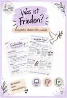 Vorschau - Arbeitsblätter - Was ist Frieden? – Friedensethik | Komplette Ethik-Unterrichtsstunde mit PPT, Arbeitsblatt & Hefteintrag - Deckblatt