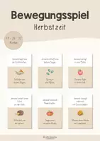 Vorschau - Spiele - Bewegungsspiel Herbst: Kooperatives Lesekettenspiel - Deckblatt