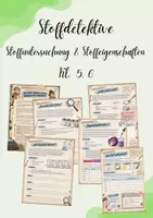 Vorschau - Arbeitsblätter - Stoffdetektive - Stoffe, Stoffanalyse & Stoffeigenschaften (Kl. 5/6) - Deckblatt