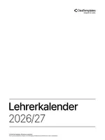 Vorschau - Lehrpläne/Lehrermaterial - Lehrerkalender 2026/27 | Digitaler Planer - Seite 1