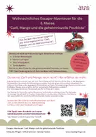 Vorschau - Quiz - Escape-Abenteuer zum Buch 'Carli, Mango und die Weihnachtspost' - Deckblatt