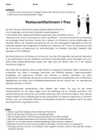 Vorschau - Arbeitsblätter - Der Beruf Restaurantfachmann /-frau - Deckblatt