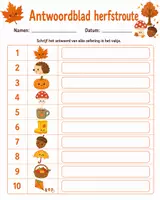 Voorbeeld - Bewegend leren met herfst pictogrammen – inzetbaar voor verschillende vakken - Voorblad