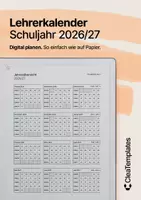 Vorschau - Lehrpläne/Lehrermaterial - Lehrerkalender 2026/27 | Digitaler Planer - Deckblatt