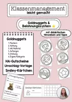 Vorschau - Bildkarten - Klassenmanagement – Goldnuggets & Belohnungssystem - Deckblatt
