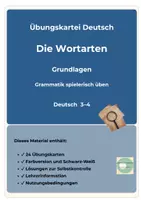 Vorschau - Stationenlernen - Übungskartei Wortarten Grundlagen Deutsch Klasse 3-4 - Seite 1