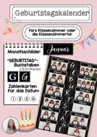 Vorschau - Bildkarten - Geburtstagskalender fürs Klassenzimmer - Deckblatt
