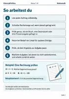 Vorschau - Arbeitsblätter - Brüche Dezimalzahlen Prozente Basisscreening Klasse 7–8 - Seite 1
