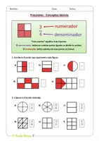 Vista previa - Hojas de trabajo - Operaciones con fracciones - 5.º y 6.º de Primaria - página 1