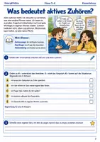 Vorschau - Arbeitsblätter - Aktiv zuhören Arbeitsheft Klasse 5 bis 6 Schulstart Gesprächsregeln und Zuhörstrategien - Seite 1