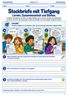Vorschau - Arbeitsblätter - Steckbriefe mit Tiefgang Arbeitsheft Klasse 5 bis 6 Schulstart Lernen Zusammenarbeit und Stärken - Deckblatt