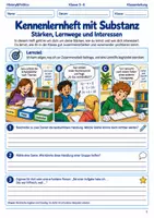 Vorschau - Arbeitsblätter - Kennenlernheft mit Substanz Arbeitsheft Klasse 5 bis 6 Schulstart Stärken Lernwege und Interessen - Deckblatt