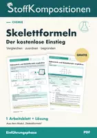 Vorschau - Arbeitsblätter - Skelettformeln: Einstieg mit Lösung - Deckblatt