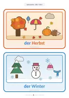 Προεπισκόπηση - Flashcards - Jahreszeiten-Bildkarten| Kindergarten & DaZ ⛄ 🍂 ☀️ 🌸 - Σελίδα 3