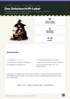 Vorschau - Arbeitsblätter - Halloween-Escape Deutsch Klasse 4–6: Geheimschrift - Seite 1