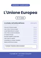 anteprima - Esercizi - ⭐ L'Unione Europea classe quinta, 9 schede di geografia - Pagina di copertina