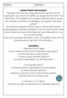 Vorschau - Arbeitsblätter - Halloween Unterichtsreihe - Seite 1
