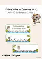 Vorschau - Spiele - Materialpaket Kettenaufgaben für verschiedene Zahlenräume - Seite 1