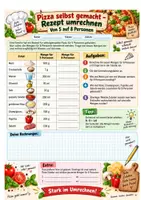 Vorschau - Arbeitsblätter - Rezepte umrechnen - Proportionalität - Pizza, Brötchen, Kuchen + Halloween - Seite 2