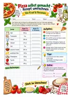 Vorschau - Arbeitsblätter - Rezepte umrechnen - Proportionalität - Pizza, Brötchen, Kuchen + Halloween - Seite 3