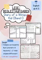 Vorschau - Arbeitsblätter - Lesebegleitaufgaben - Diary of a Wimpy Kid (Gregs Tagebuch) - Deckblatt
