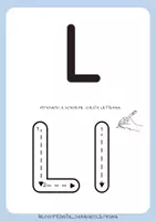 anteprima - Flashcard - Impariamo le sillabe MA ME MI MO MU, La letterina M - Pagina 1