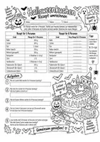 Vorschau - Arbeitsblätter - Rezept umrechnen - Proportionalität - Halloween - Seite 1