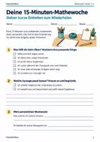 Vorschau - Arbeitsblätter - Mathe Wochenplan Arbeitsheft Klasse 5 bis 6 - Deckblatt