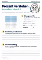 Vorschau - Arbeitsblätter - Prozent verstehen – Lernmalbuch Klasse 5–6 - Deckblatt