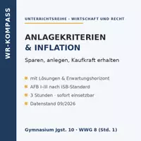 Vorschau - Stundenentwürfe - Anlagekriterien & Inflation Kl. 10 - Deckblatt