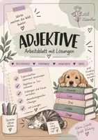 Vorschau - Arbeitsblätter - Adjektive - Deckblatt