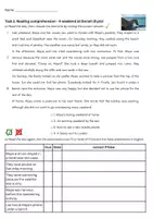 Vorschau - Klassenarbeiten - Klassenarbeit 2. Lernjahr Englisch Reading, simple past - Deckblatt