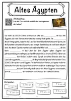Vorschau - Unterrichtsreihen - Altes Ägypten Lückentext mit Wortspeicher Hörverstehen und Suchsel - Seite 1