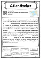 Vorschau - Unterrichtsreihen - Atlantischer Ozean Lückentext mit Wortspeicher Hörverstehen und Suchsel - Seite 1