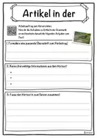 Vorschau - Unterrichtsreihen - Artikel in der Grammatik Lückentext mit Wortspeicher Hörverstehen und Suchsel - Seite 3
