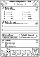 anteprima - Materiale di supporto/inclusione - Gioco con i suoni difficili – CIA,CIO,CIU, GIÀ, GIO, GIÙ, CI, CE - Pagina 2