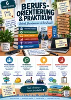 Vorschau - Unterrichtsreihen - Berufsorientierung & Praktikum – Betrieb, Berufsmessen & Berufswahl | Klasse 7–10 - Deckblatt