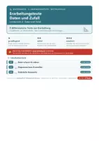 Vorschau - Arbeitsblätter - Daten und Zufall Sachtexte Mathematik 5 Mittelschule - Deckblatt