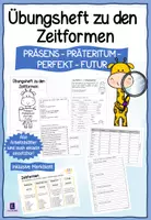 Vorschau - Unterrichtsreihen - Zeitformen - Übungsheft zu den Zeitformen Präsens, Präteritum, Perfekt und Futur - Seite 1