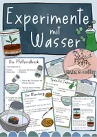 Vorschau - Stundenentwürfe - Experimente mit Wasser - Versuchsanleitung & Stationenkarten - Deckblatt