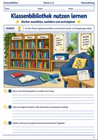 Vorschau - Arbeitsblätter - Klassenbibliothek nutzen lernen Arbeitsheft Klasse 5 bis 6 Schulstart - Deckblatt