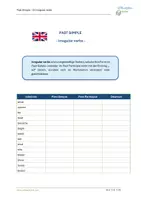 Vorschau - Arbeitsblätter - Past simple - Ü4 irregular verbs - Deckblatt