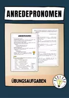 Vorschau - Arbeitsblätter - Anredepronomen (Übungen) - Deckblatt