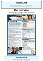 Vorschau - Arbeitsblätter - Journalistische Textsorten: Das Interview - Deckblatt