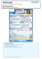 Vorschau - Arbeitsblätter - Quellencheck: Was stimmt wirklich? - Deckblatt